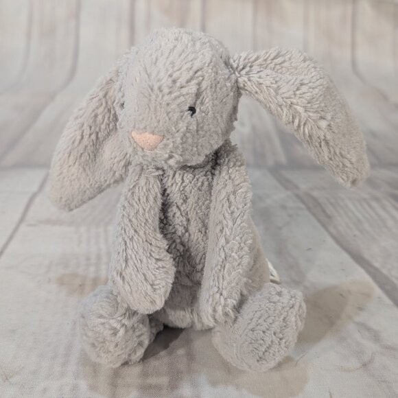 Jellycat Grey Bashful Bunny Rabbit 6-Inch Kids Soft Plush Stuffed Animal Toy - Picture 1 of 6